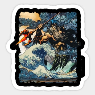 Poseidon in greek mythology Sticker